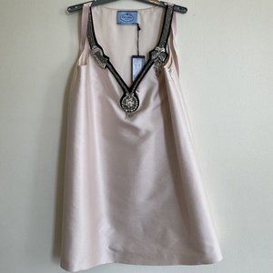 PRADA Opal Seta Lana Abito Cocktail Dress New w/ Tags Size IT38 / US Small (2-4)